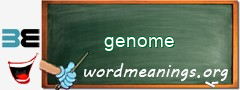 WordMeaning blackboard for genome
